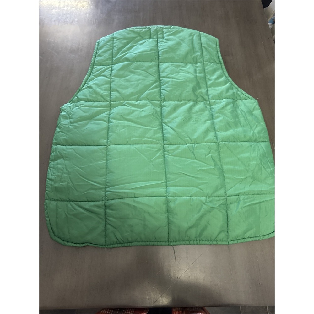Vintage Zero Wear by Hyman Puffer Vest Men's Green  Full Zip Size L Heavy Zipper - Picture 3 of 9